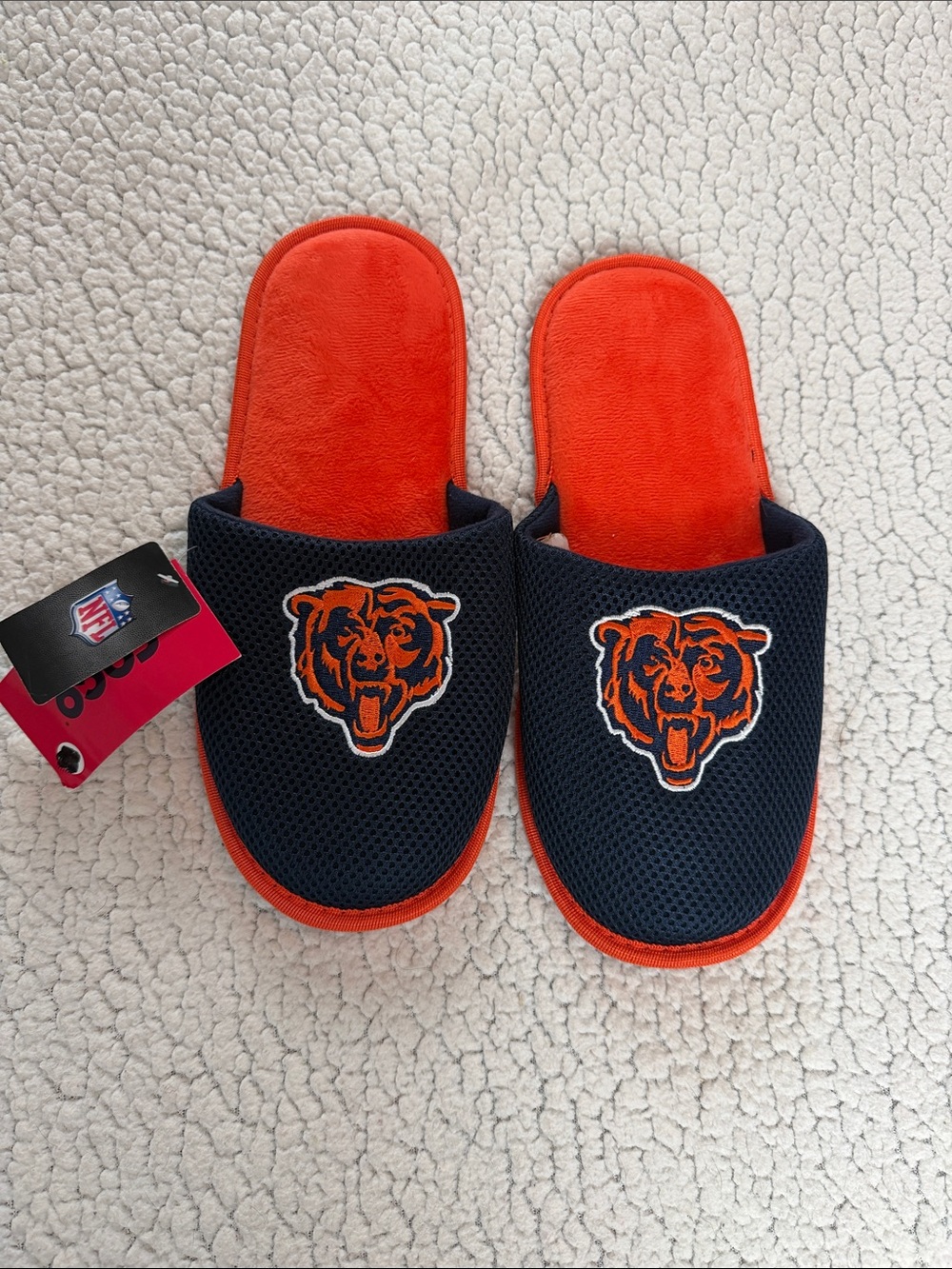 Chicago Bears Mens Navy & Orange Slide Slippers medium 9/10